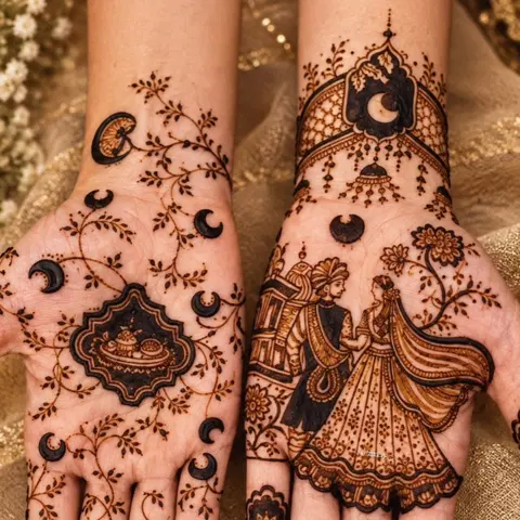 figure mehndi design