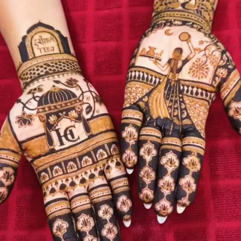 figure mehndi design