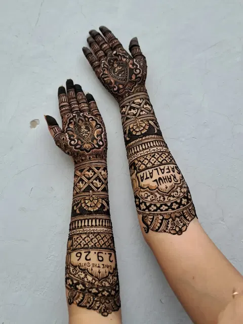 figure back hand mehndi design