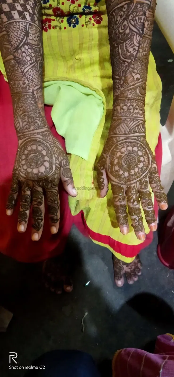 Back Hand Mehndi Design with Figures