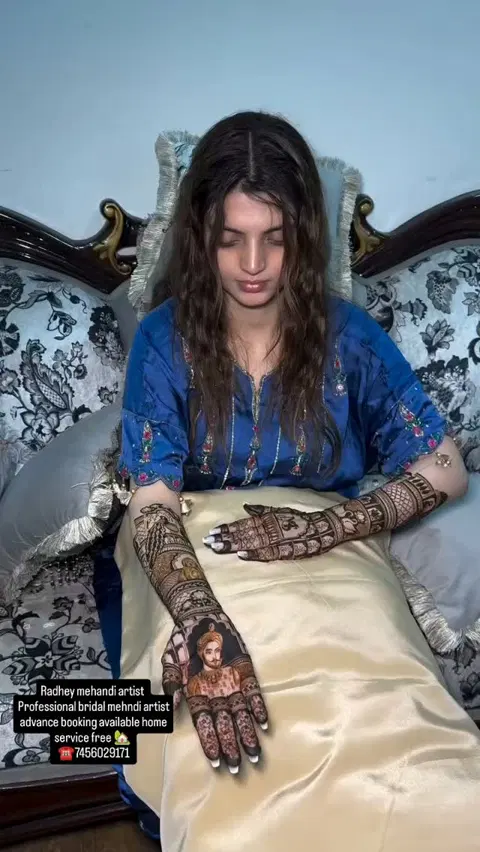 bridal figure full hand mehndi design