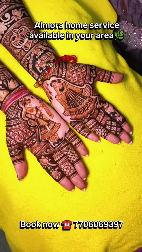 bridal figure front hand mehndi design
