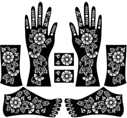 bridal indian flower foot mehndi design