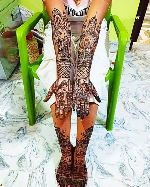figure mehndi design