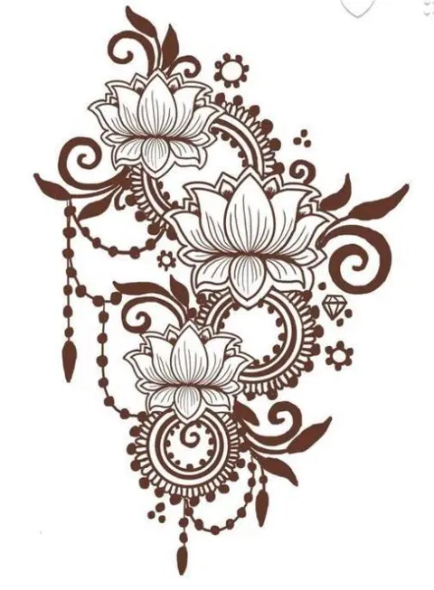 flower mehndi design