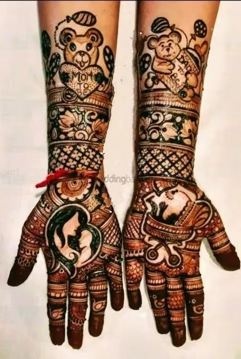Mehndi Design with Figures