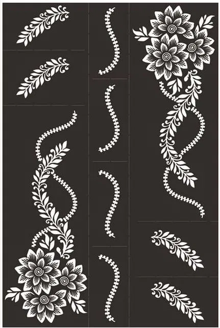 Arabic Mehndi Design with Bel, Flowers and Lotus