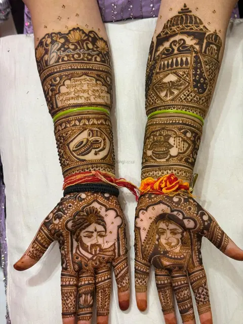 figure mehndi design