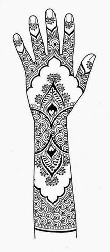 Arabic Bridal Front Hand Mehndi Design with Hearts