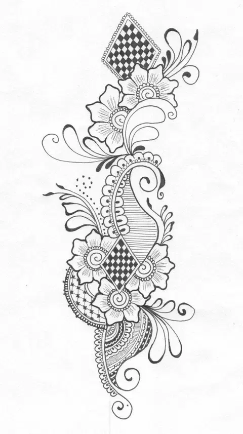 arabic butterfly arm mehndi design