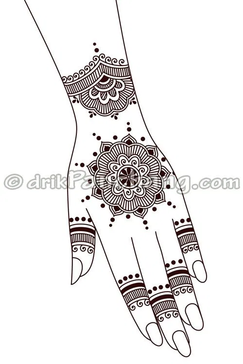 Arabic Bridal Mehndi Design with Hearts (2)