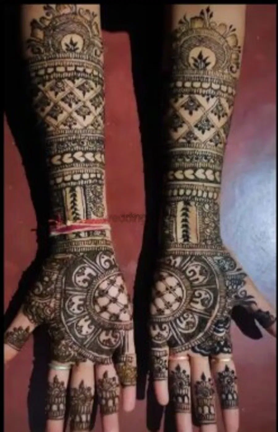 Front Hand Mehndi Design with Figures