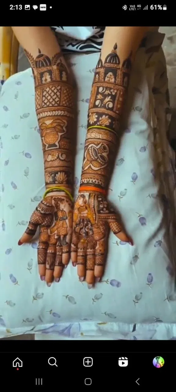 Full Hand Mehndi Design with Figures