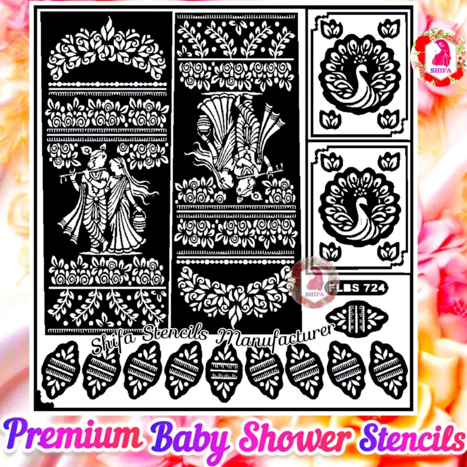 Arabic Bridal Mehndi Design with Deity and Flowers