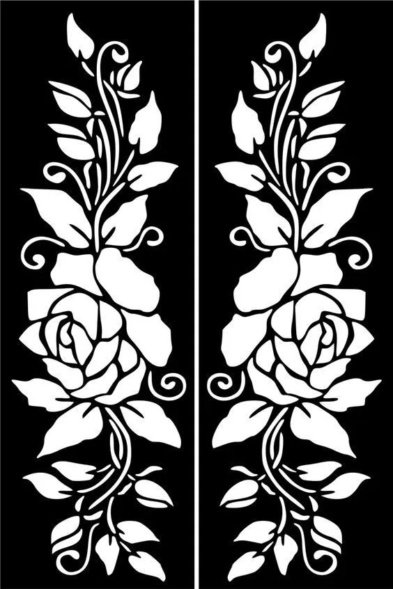 Arabic Mehndi Design with Bel, Flowers and Lotus (2)