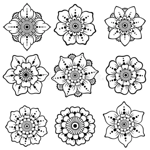 indian royal circle mehndi design