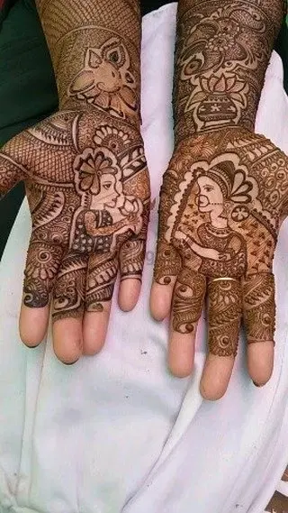 figure mehndi design