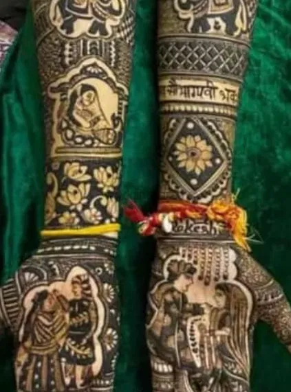 Mehndi Design with Figures