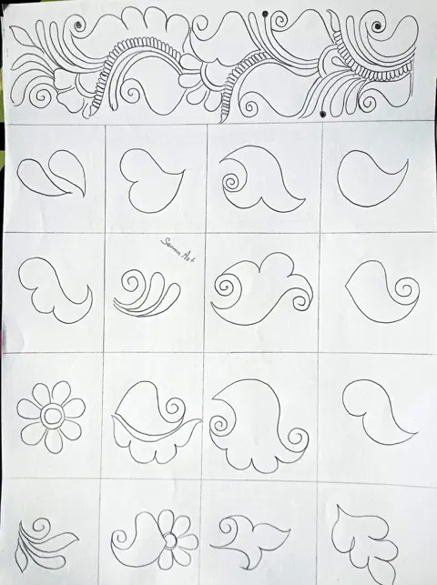 arabic simple moon mehndi design