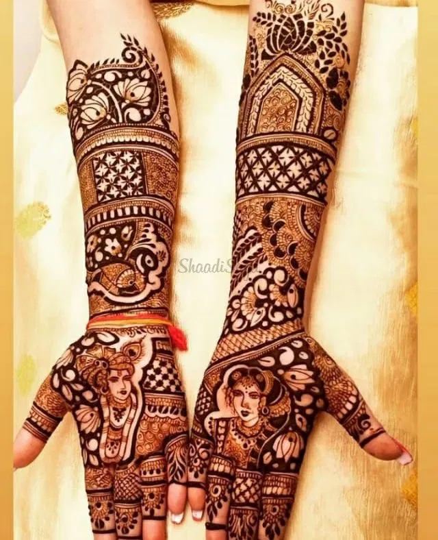 Full Hand Mehndi Design with Figures
