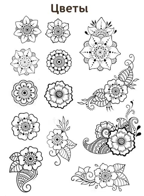 simple flower mehndi design