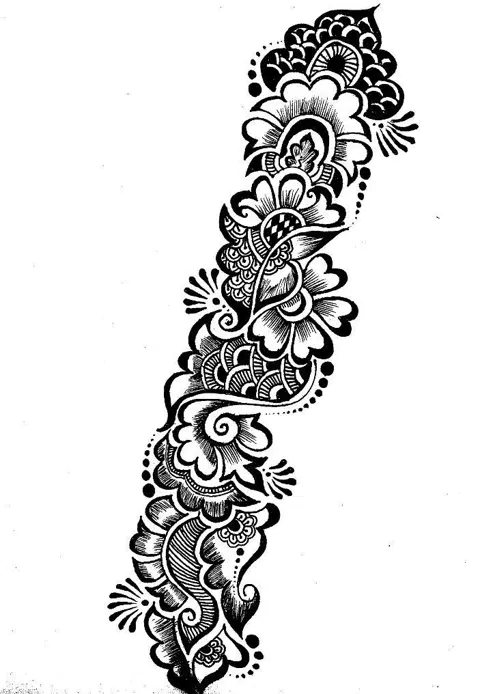 arabic bridal flower mehndi design