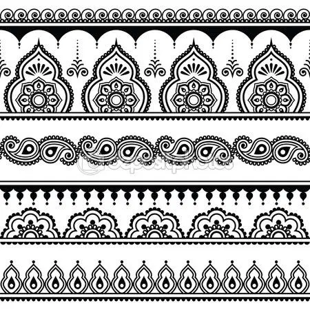 indian moon wrist mehndi design