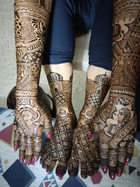 figure mehndi design
