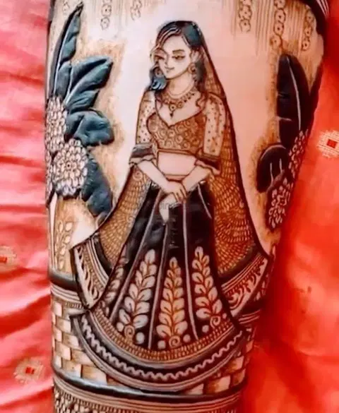 figure back hand mehndi design