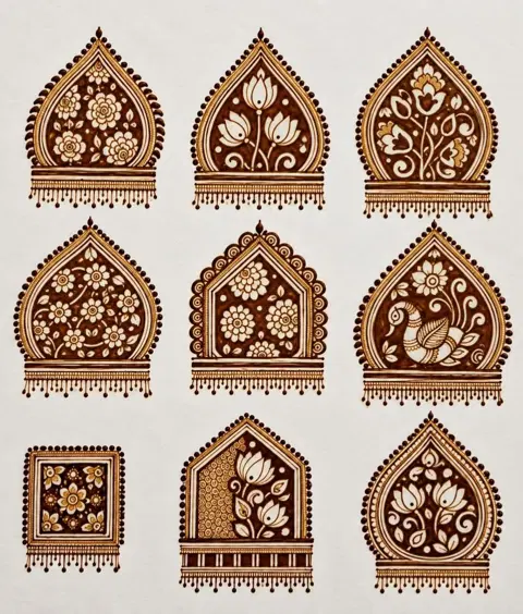 arabic bridal heart mehndi design