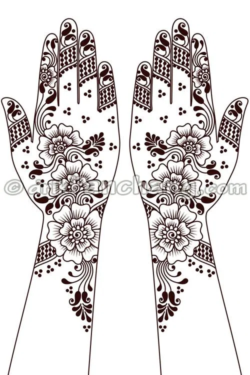 Arabic Bridal Front Hand Mehndi Design with Figures (6)