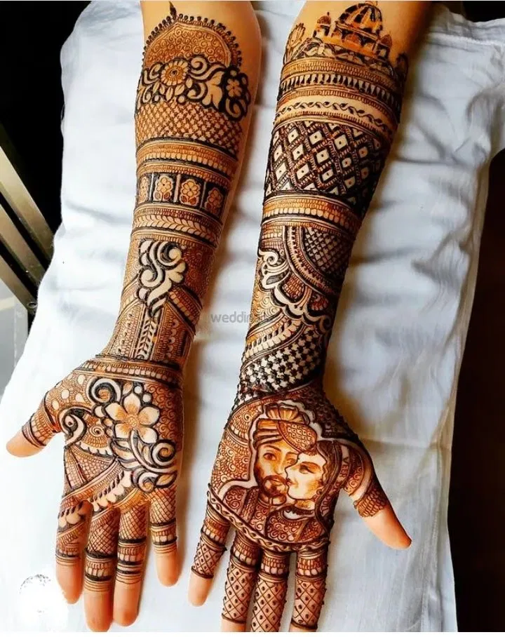 Full Hand Mehndi Design with Figures