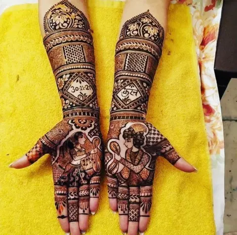 figure mehndi design