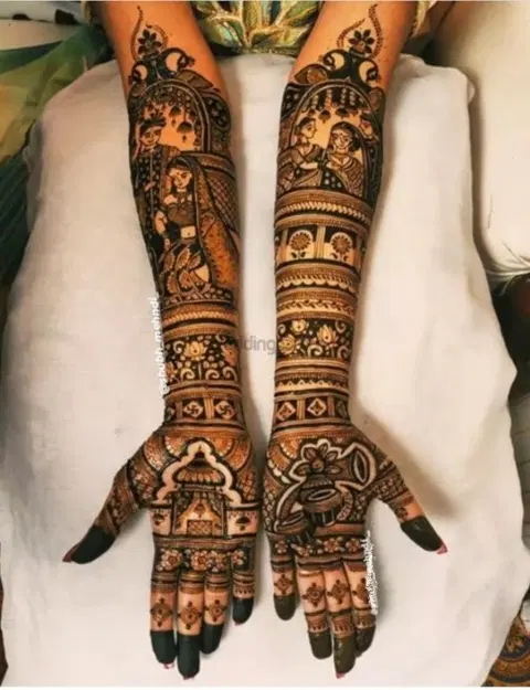 figure back hand mehndi design