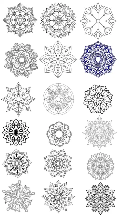 simple circle mehndi design