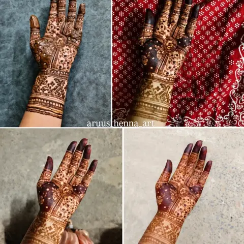 front hand mehndi design