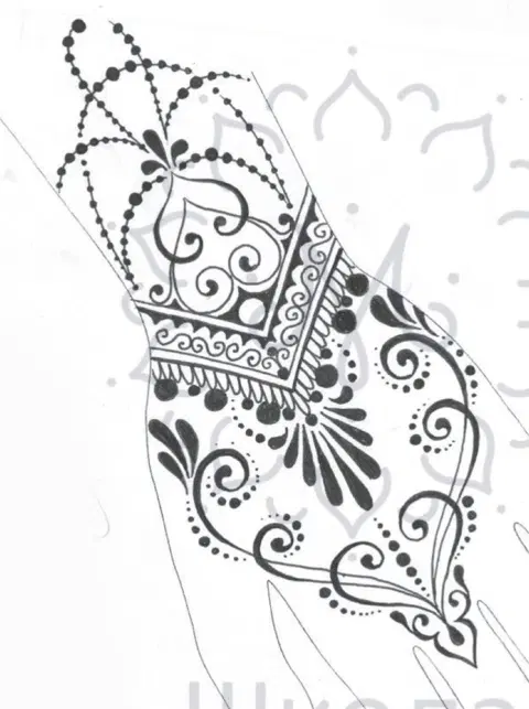 circle mehndi design