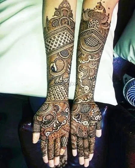 Full Hand Mehndi Design with Figures