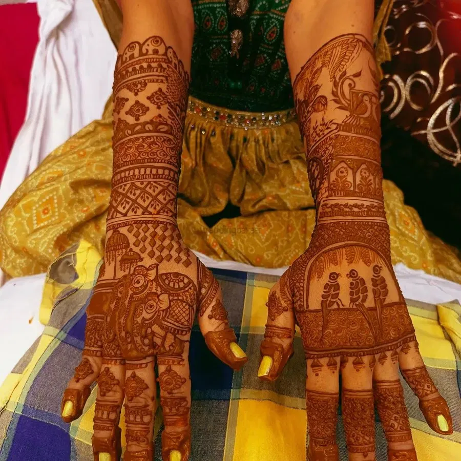 Mehndi Design with Figures