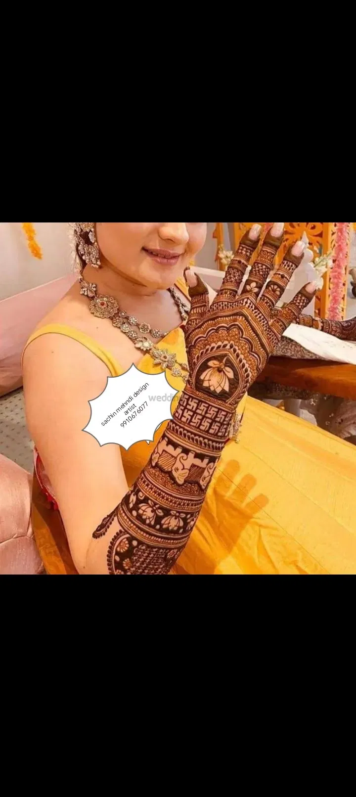 Front Hand Mehndi Design with Figures (2)