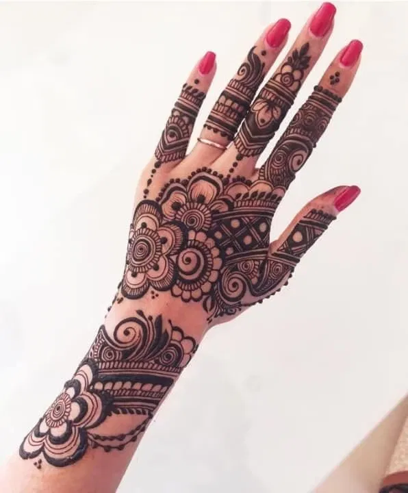Front Hand Mehndi Design