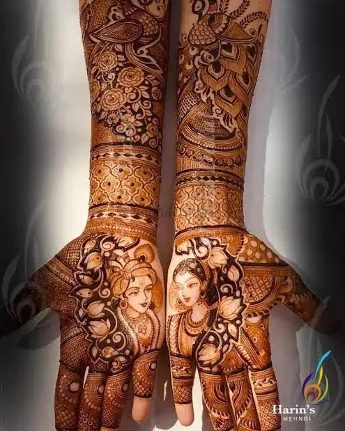 Full Hand Mehndi Design with Figures