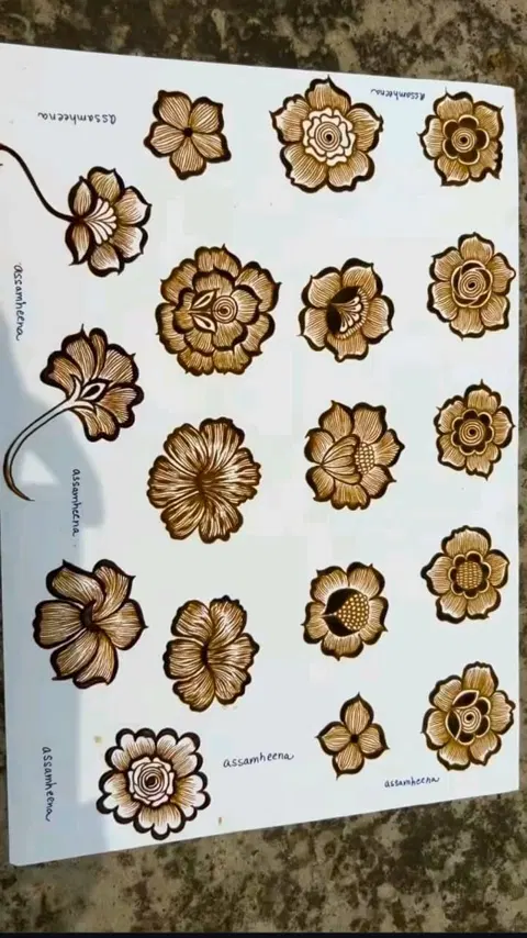 simple flower back hand mehndi design