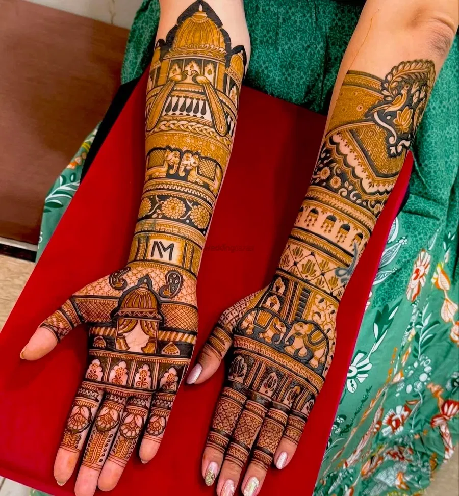 Full Hand Mehndi Design with Figures