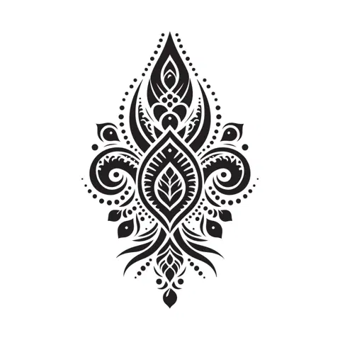 royal stylish circle mehndi design