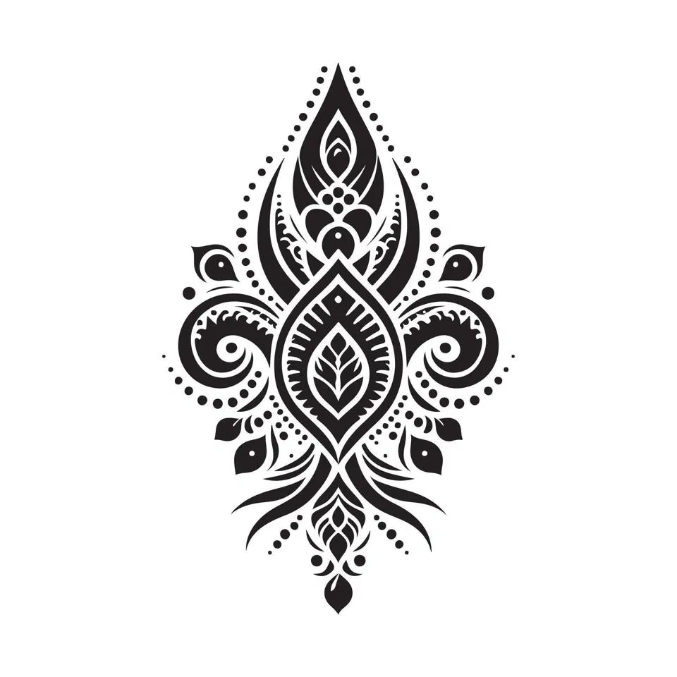 Royal Stylish Mehndi Design with Gol Tikki and Lotus