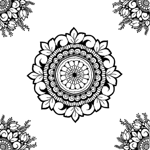bridal indian circle mehndi design