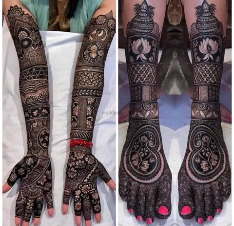 figure front hand mehndi design