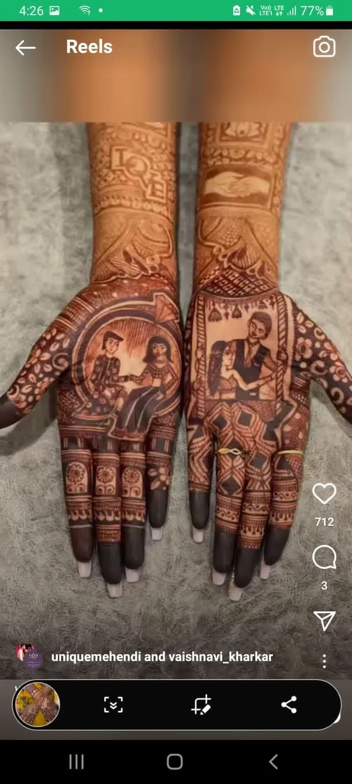 Mehndi Design with Figures