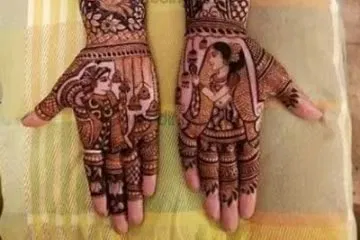 Back Hand Mehndi Design with Figures